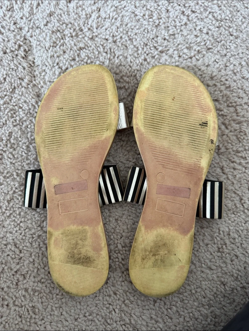 Well worn women’s sandals